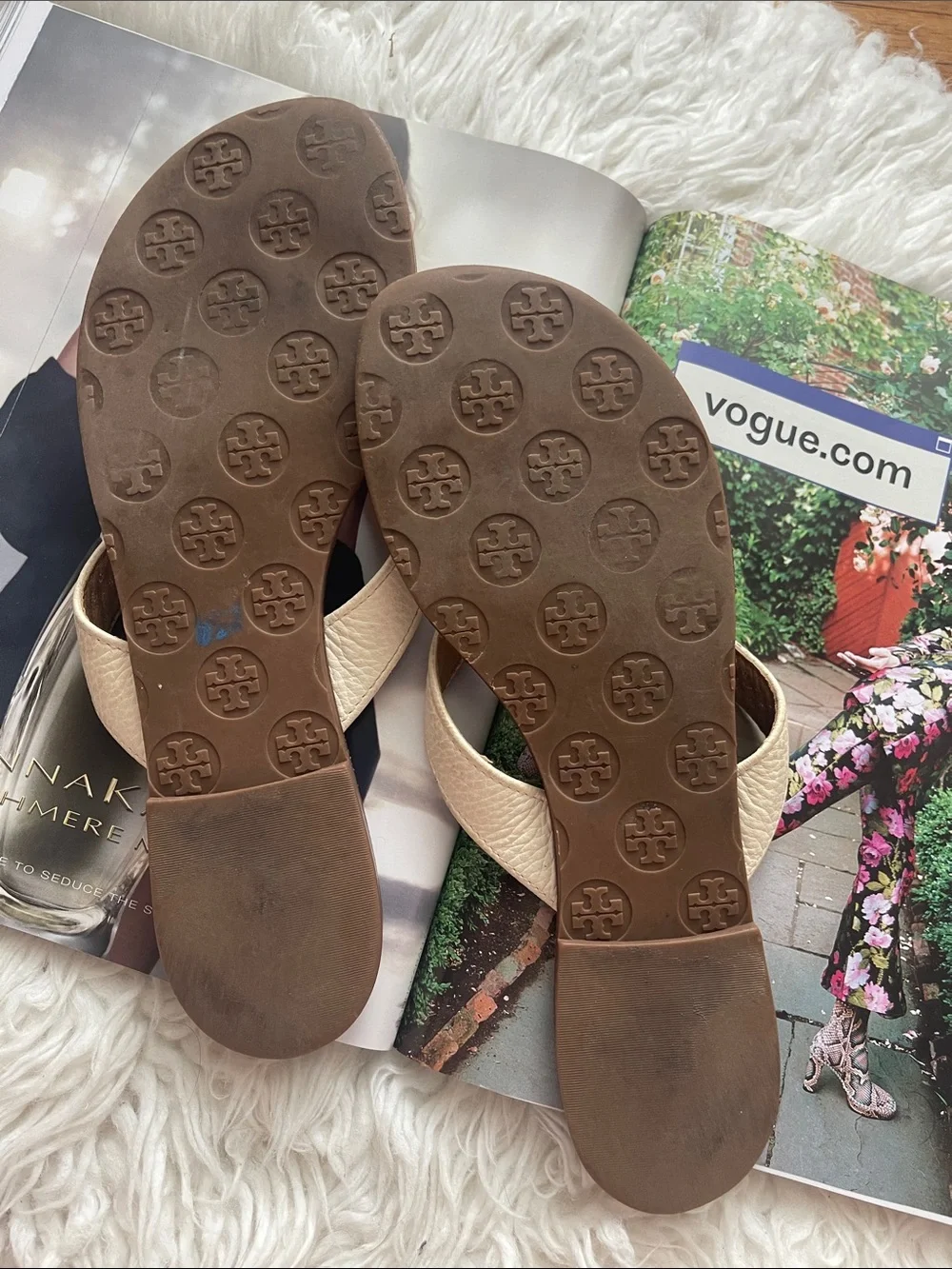 TORY BURCH Womens Thora Leather Flip Flop Thong Sandals